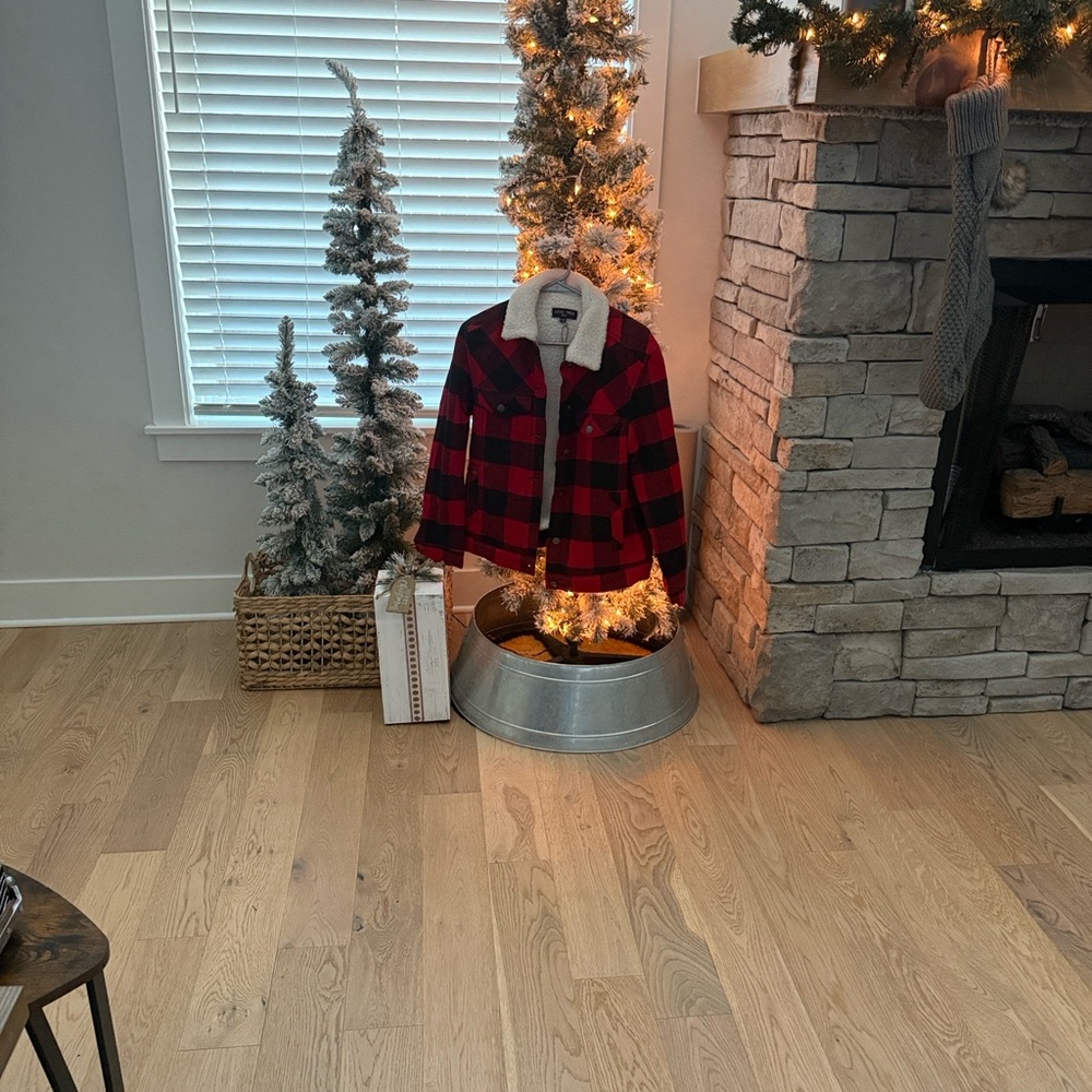 NWT Love Tree Red and Black Teddy Jacket